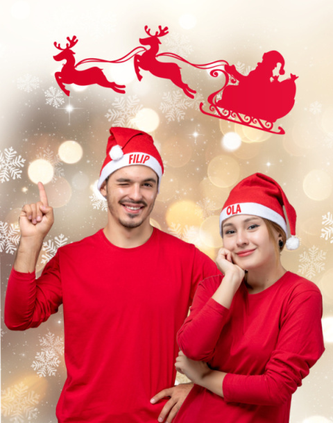 Czapka Świętego Mikołaja niebieska