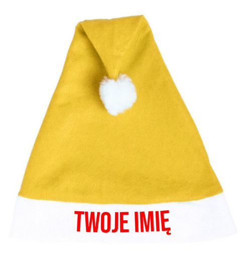 Czapka Świętego Mikołaja żółta