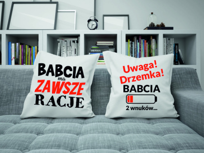 Poduszka UWAGA! Drzemka! Babcia