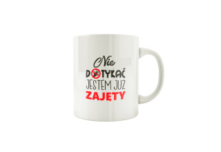 Kubek Nie dotykać zajęty