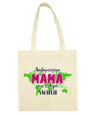 Torba Najfajniejsza mama na całym świecie glob