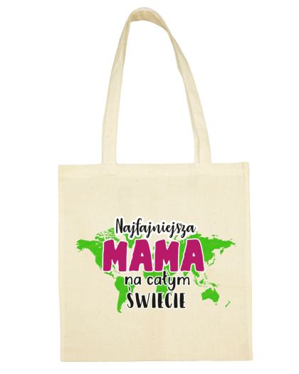 Torba Najfajniejsza mama na całym świecie glob