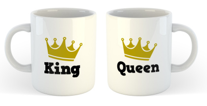 Zestaw kubków Queen King