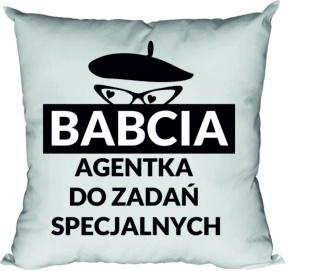 Poduszka Babcia agentka do zadań specjalnych duże