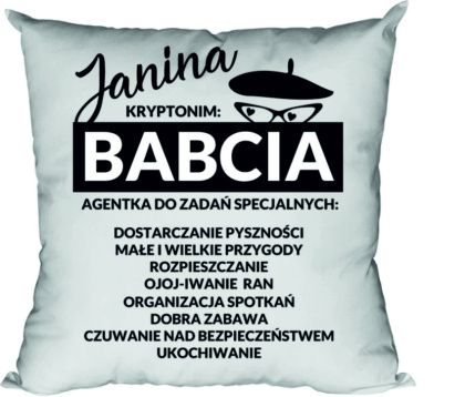 Poduszka Kryptonim babcia