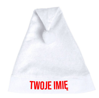 Czapka Świętego Mikołaja biała
