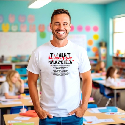Koszulka T-shirt najfajniejszego nauczyciela