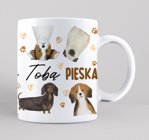 Kubek Chcę mieć z Tobą pieska