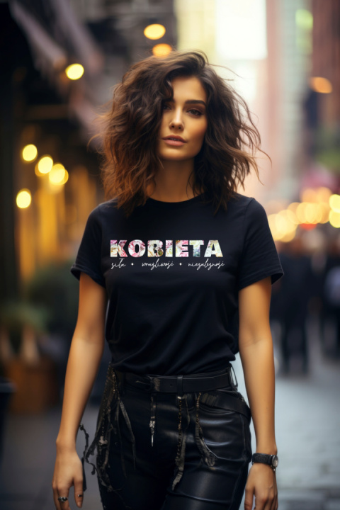 Koszulka KOBIETA siła wrażliwość niezależność Koszulka KOBIETA siła wrażliwość niezależność
