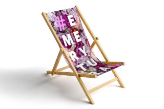 Leżak #EMERYTURA kwiaty